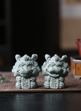 国风麒麟桌面装饰摆件高级感小众家居饰J品石头工艺品发财生日礼