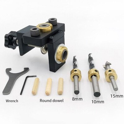 3in1 Adjustable Doweling Jig Woodworking Pocket StraXight Ho