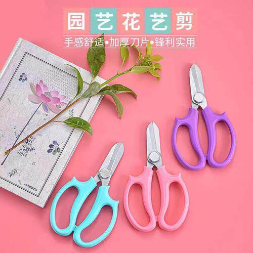 花枝剪圆头剪枝套装手工花剪园艺花艺剪刀插花多功能宽头