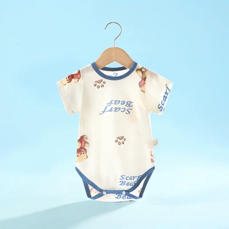 迷你木木屋包屁衣夏季宝宝哈衣纯棉短袖夏装连体衣新生儿衣服薄款实拍图 商品