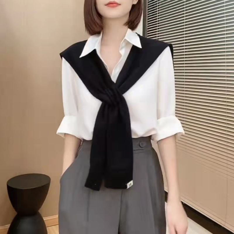 女纯色插口春秋外搭围巾斗篷