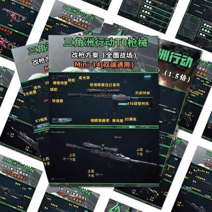 128张三角洲行动贴纸枪械配置攻略改枪方案游戏周边创意手机壳笔记本电脑平板ipad装饰diy桌面防水贴画