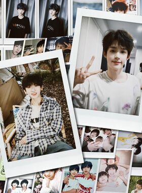 128张TF四代拍立得贴纸明星tf家族四代周边应援物料ins风手机壳笔记本电脑平板水杯手账装饰防水贴画diy