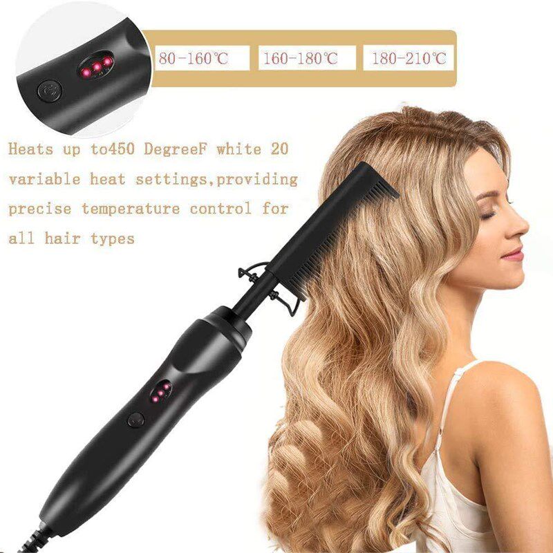 卷发直发梳c铜棒干湿两用家用hot/hair电热com/curler器b/iron梳