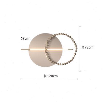 极速意式轻奢铁艺墙面装饰挂饰带灯背G景墙挂饰卧U室床头金属壁饰