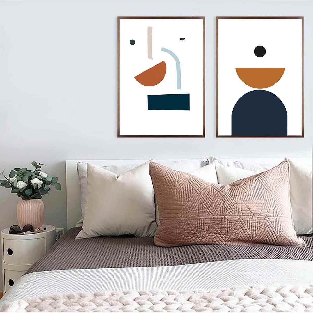 定做关现餐约代抽象客厅u创装饰画简意玄画北欧风挂画壁厅墙画