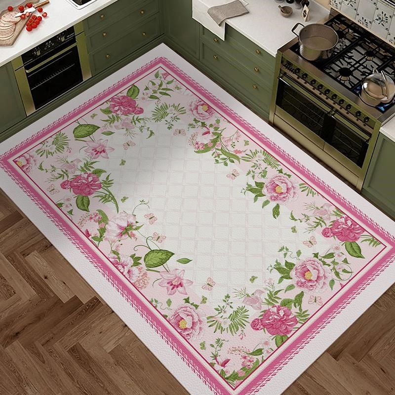 厨房专用吸水防滑地垫脚垫inys北欧风粉色入户门垫长条形床边毯,居家布艺,厨房地垫,淘宝优惠券,粉丝福利购,淘宝优惠卷