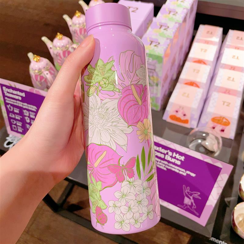 T2澳洲直邮Stainless Steel Flask Black不锈钢保温杯 500ml