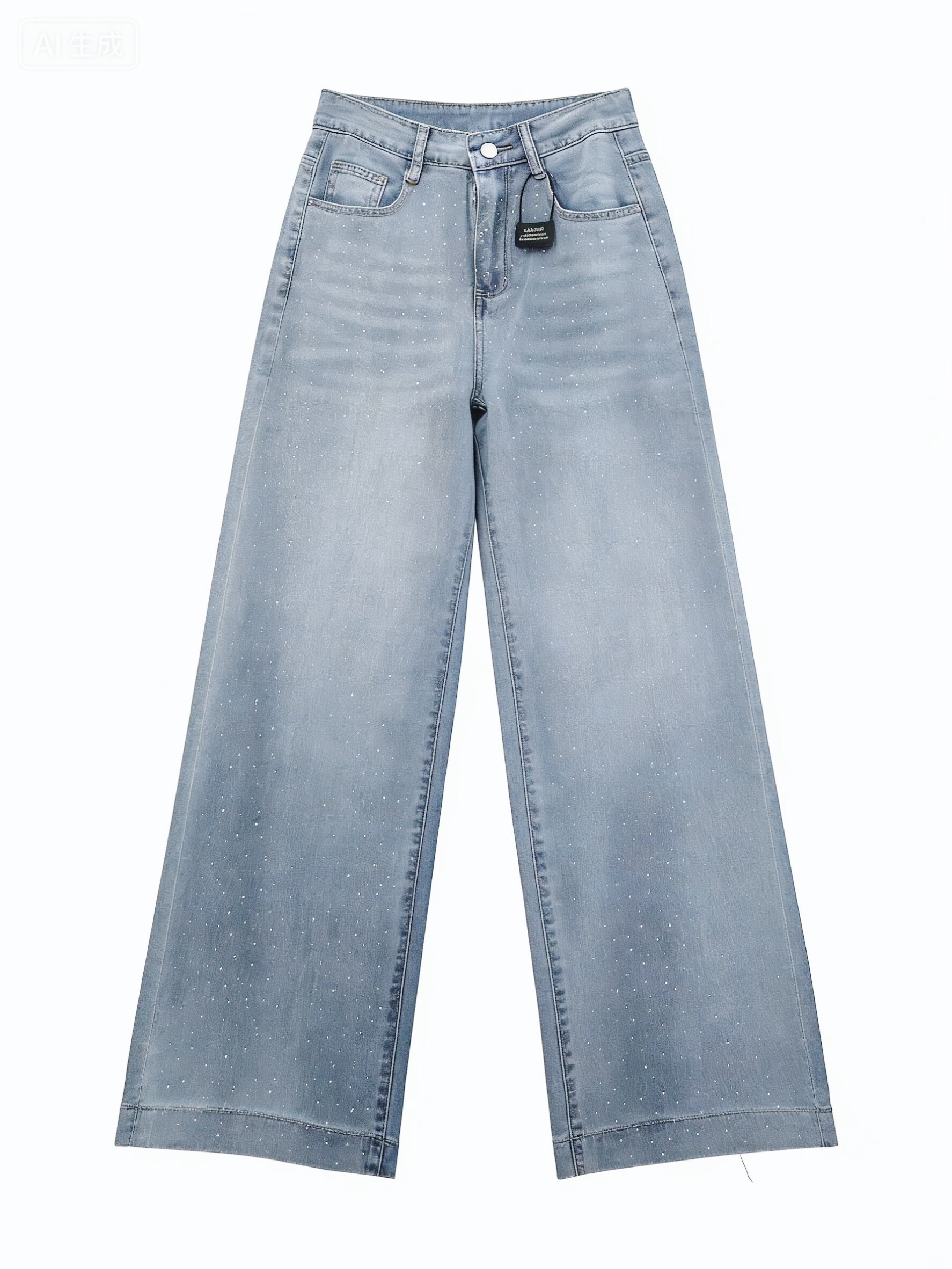 【甜甜专享】满天星烫钻牛仔裤1707#