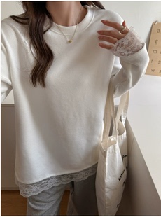 【鱼姐专享】     德容加厚蕾丝边上衣1-30