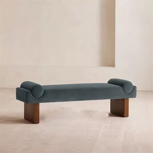 法式复古酒店高端酒店玄关长凳入户门换鞋凳卧室床尾凳衣帽间凳子