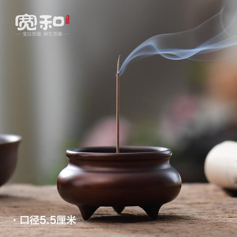 宽和 香炉纯黄铜家用室内供奉檀香线 线香炉彷古茶道塔香供佛香薰