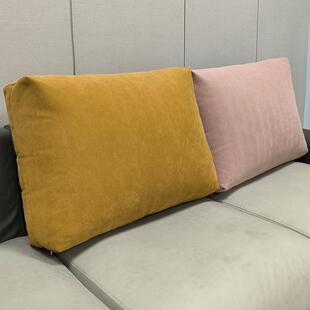 长条雪尼尔客厅沙发靠背大靠垫立体抱枕靠枕枕套不含芯轻奢高级感