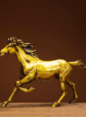 铜马摆件黄铜千里马到成功工艺品生肖马客厅办公室装饰品乔迁礼品