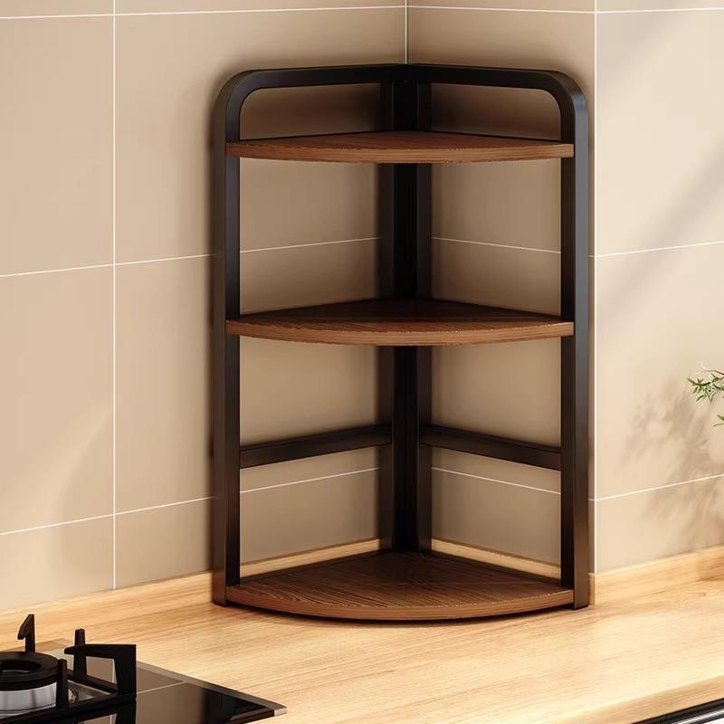厨房落地转角置物架台面三角架储物架墙角收纳架多层架子角落简易