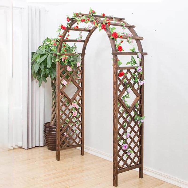 户外花园花架爬藤架庭院实木拱门花架月季花架拱形花架葡萄爬藤架