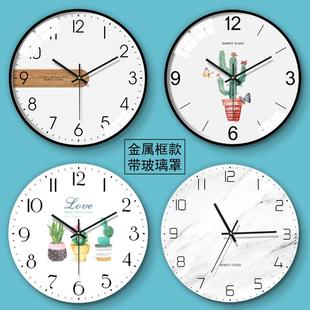 现代简约钟表客厅挂钟创意北欧静音个性 清新时尚 卧室家用时钟表