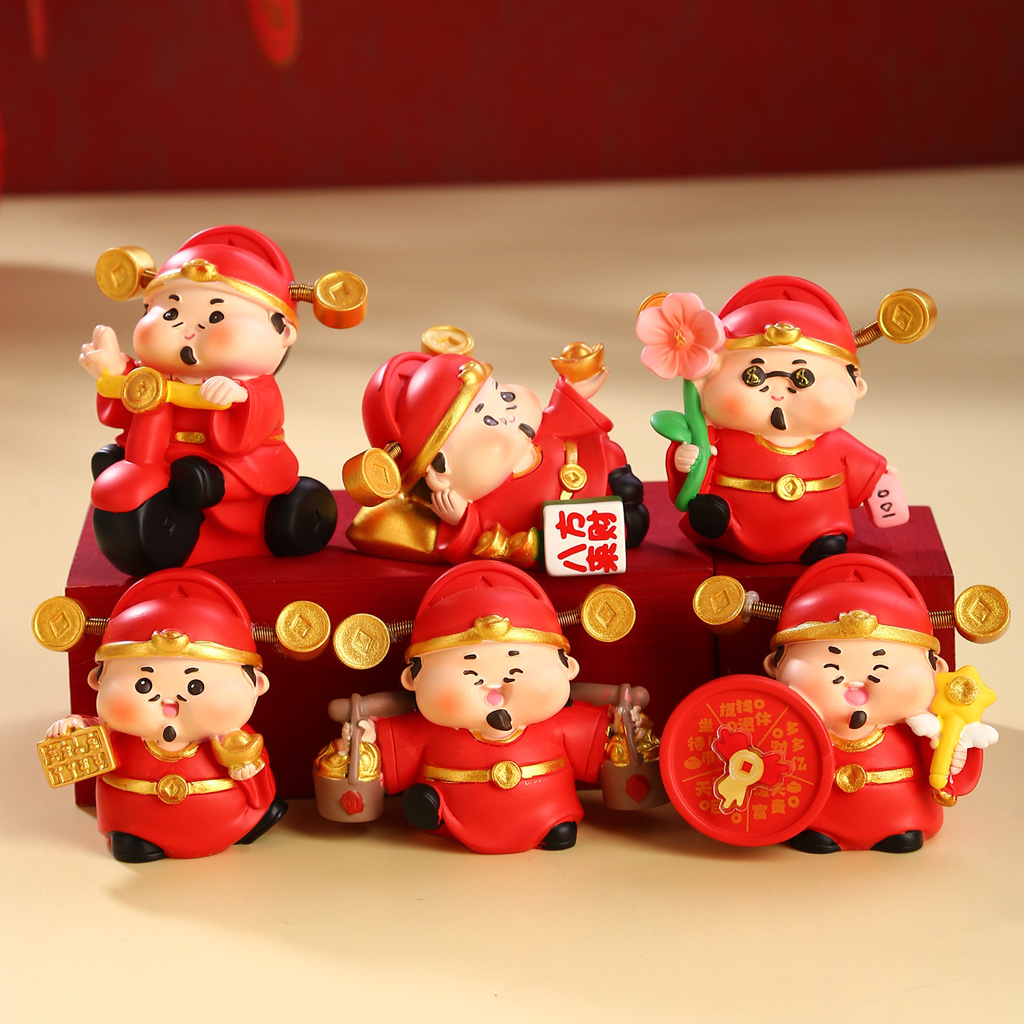 财神盲盒入户鞋柜装饰可爱财神爷桌面摆件新年喜庆创意礼物小礼品,家居饰品,桌面摆件,淘宝优惠券,粉丝福利购,淘宝优惠卷
