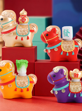 马年摆件2026年本命年小马工位桌面马上发财盲盒礼物元旦创意礼品