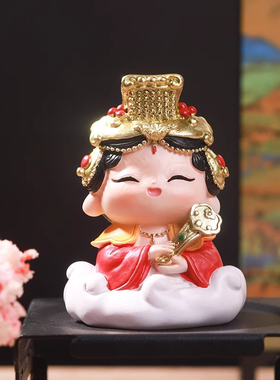 湄洲岛妈祖纪念品福建文创白沙屯妈祖娘娘神像小摆件桌面神龛供奉