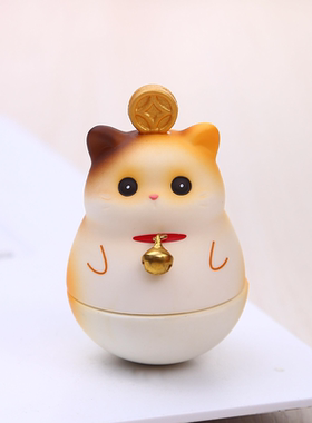 办公室桌面猫咪不倒翁摆件治愈系