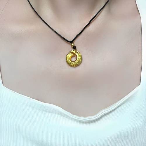 金包银工艺专柜同款定制新中式时来运转平安扣吊坠送女友节日礼物