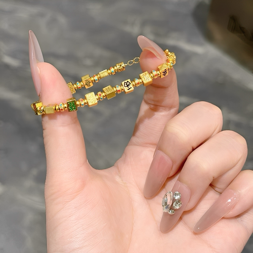 金包银工艺专柜同款定制新中式气质十三幺麻将项链送女友节日礼物