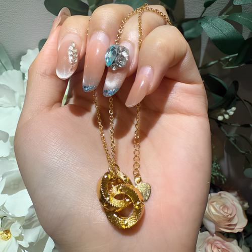 金包银工艺专柜同款定制新中式碎冰冰环环相扣吊坠送女友节日礼物