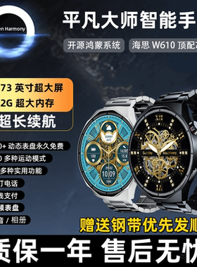 官方正品HT30平凡大师Open Harmony新款智能手表鸿蒙系统多功能高刷健康运动检测离线支付NFC录音导航商务款