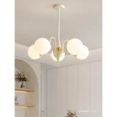 设计师魔豆圆球美式 法式 奶油风卧室吊灯中古vie 餐厅客厅吊灯