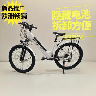 电动自行车成人海外仓雪地车36v10ah锂电单车变速助力山地车