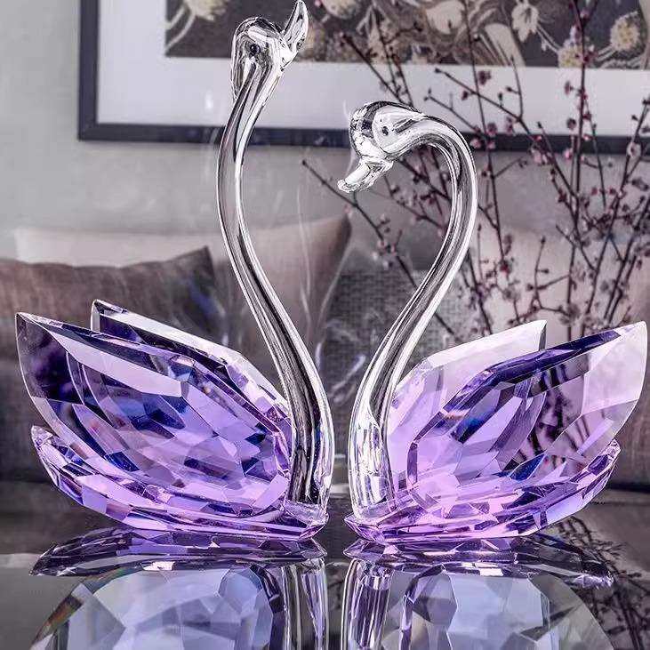 水晶天鹅轻奢玻璃摆件客厅电视柜酒柜柜台装饰品家居工艺品,鲜花速递/花卉仿真/绿植园艺,割草机/草坪机,淘宝优惠券,粉丝福利购,淘宝优惠卷