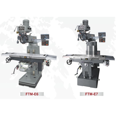 原装台湾丰堡FTM-E6高精度炮塔铣床6号立式多功能摇臂钻铣床 标配