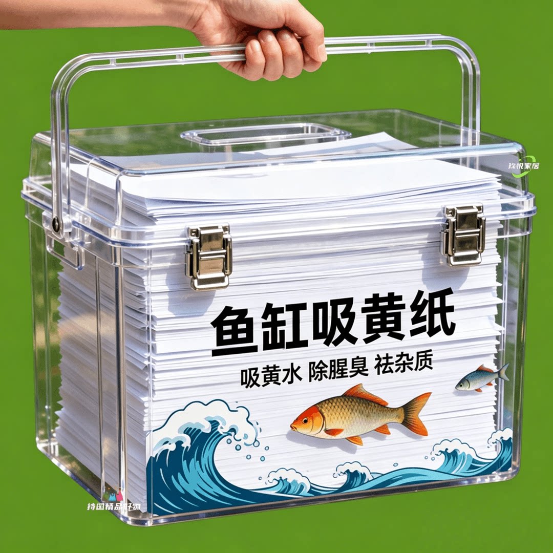鱼缸吸色片除黄水绿水污渍专用材料布水族过滤棉除鱼粪净化水质纸