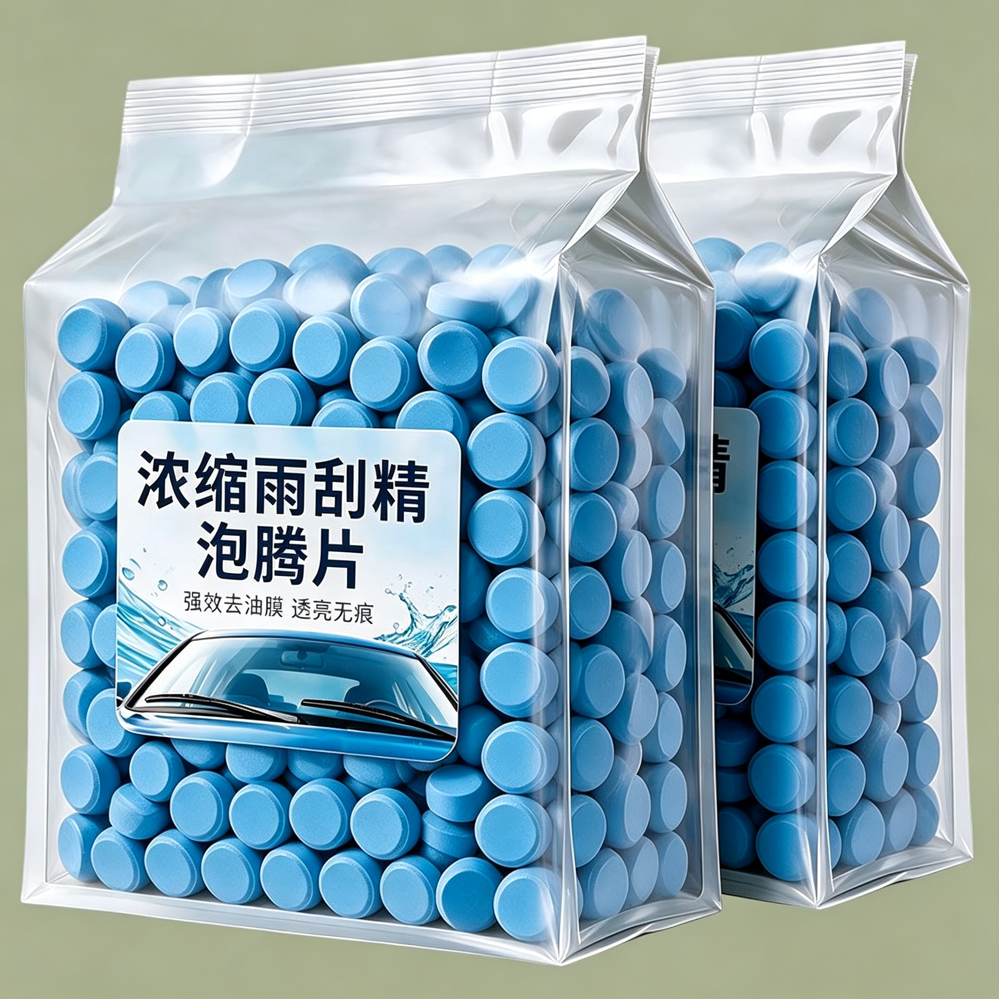 车用玻璃水冬季防冻泡腾片去油膜汽车固体雨刮水浓缩液雨刷精通用