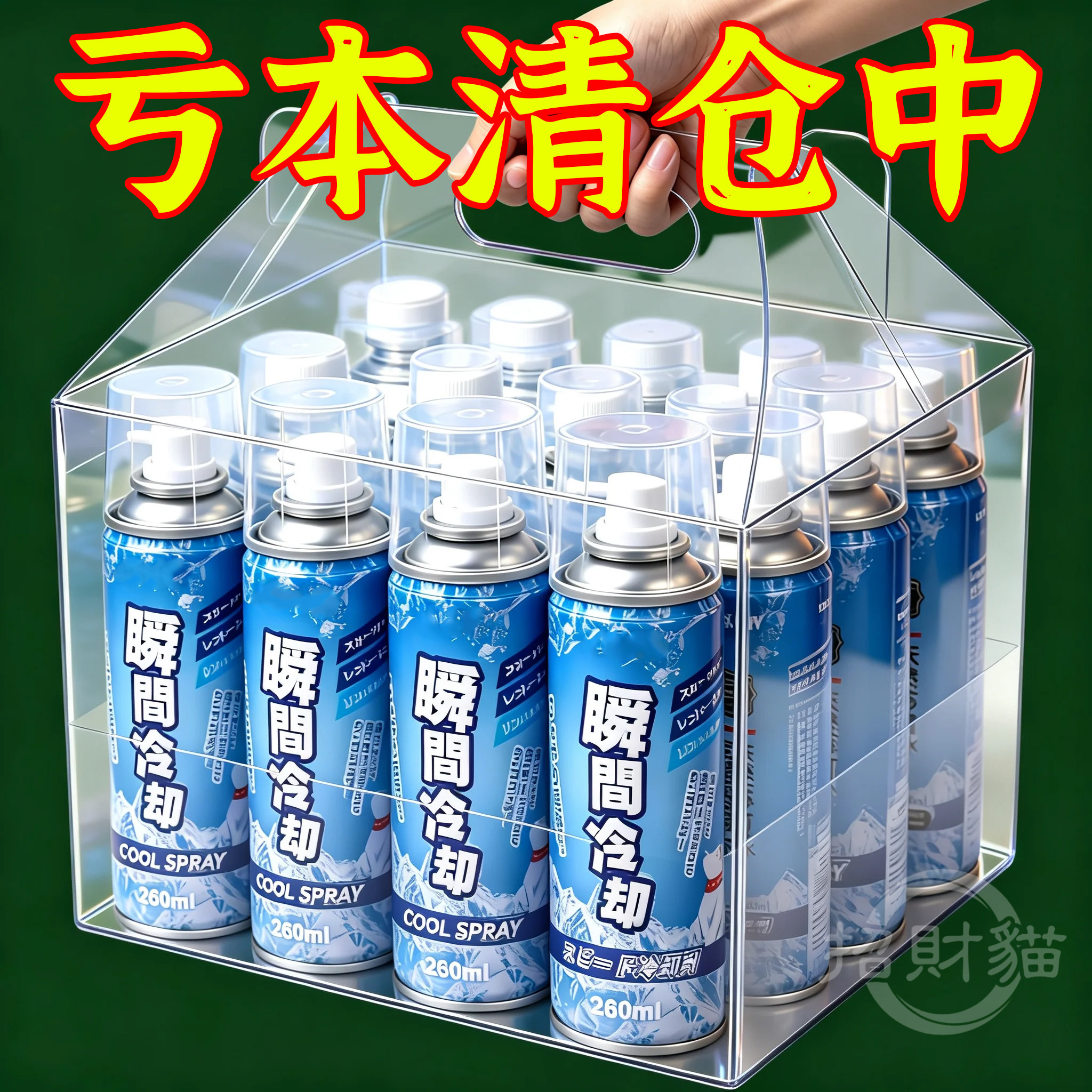 夏天车内降温神器汽车液氮冷冻剂座椅快速冰清凉瞬间冷却干冰喷雾