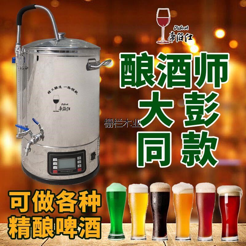 帝伯仕自动精酿啤酒机家用酿酒设备一体机小Q型糖化发酵桶罐商用