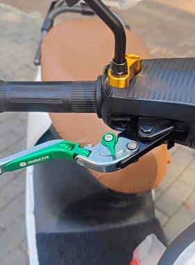 适用九号电动车C65 C90 E1w10L N90C改装配件双碟刹车牛角手柄拉