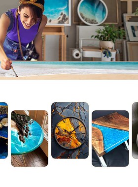 2:1高透明滴胶大型河流r桌深浇树脂可浇注8-14cm木墩环氧树脂ab胶