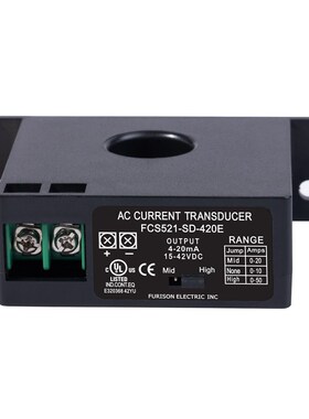 FCS521-SD-420E 交流电流变送器模拟信号输出5V 0-10TV 4-20ma输