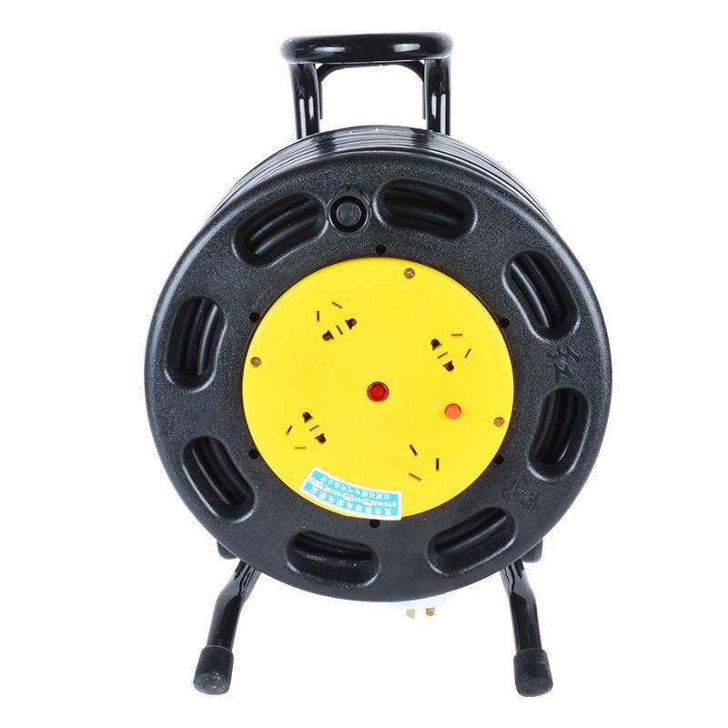 移动电缆盘3*4 25A拖线盘收线器 工程手提电缆盘T 带线绕盘220V