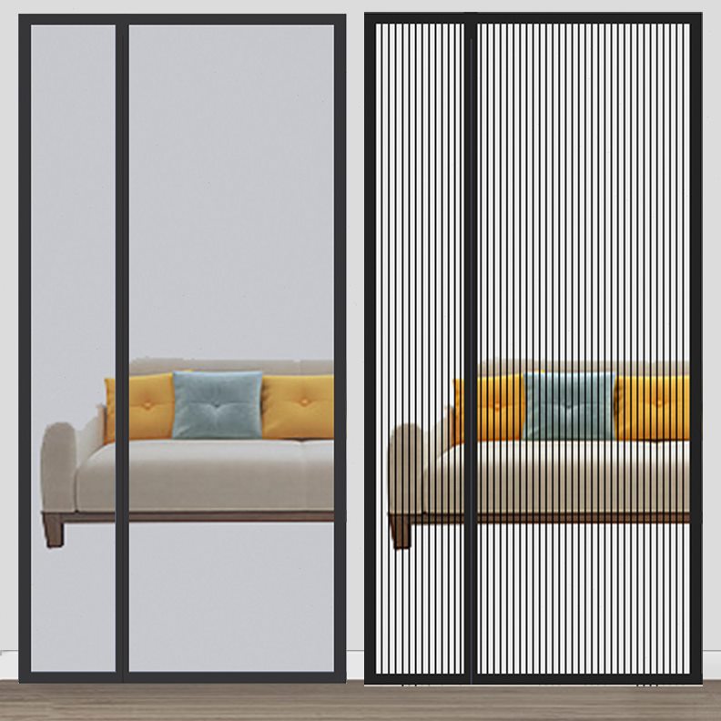 S588侧开全磁条防蚊门防蚊门帘商用自吸魔术贴免打孔窗帘软纱门纱