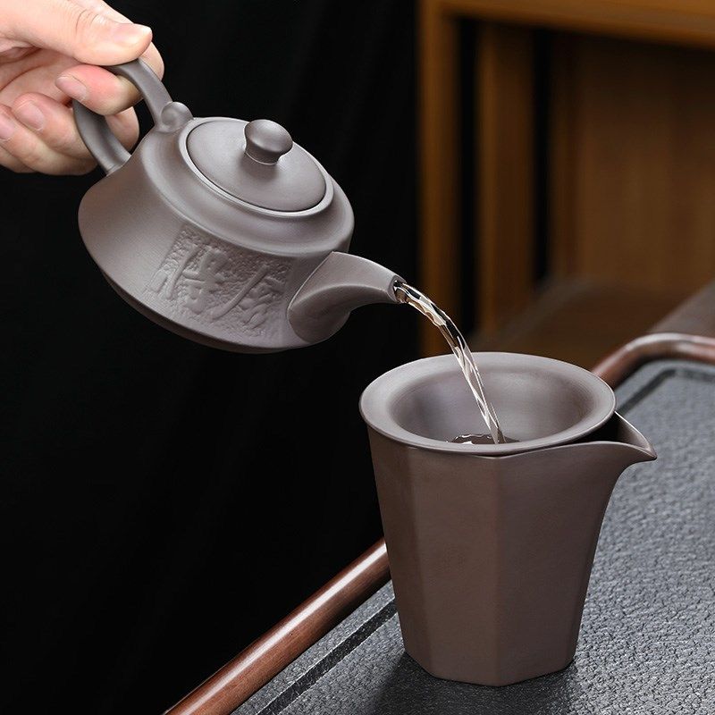 原矿紫砂功夫茶具浮雕舍s得茶壶盖碗茶杯整套茶器家用实木茶盘套,餐饮具,功夫茶具,淘宝优惠券,粉丝福利购,淘宝优惠卷