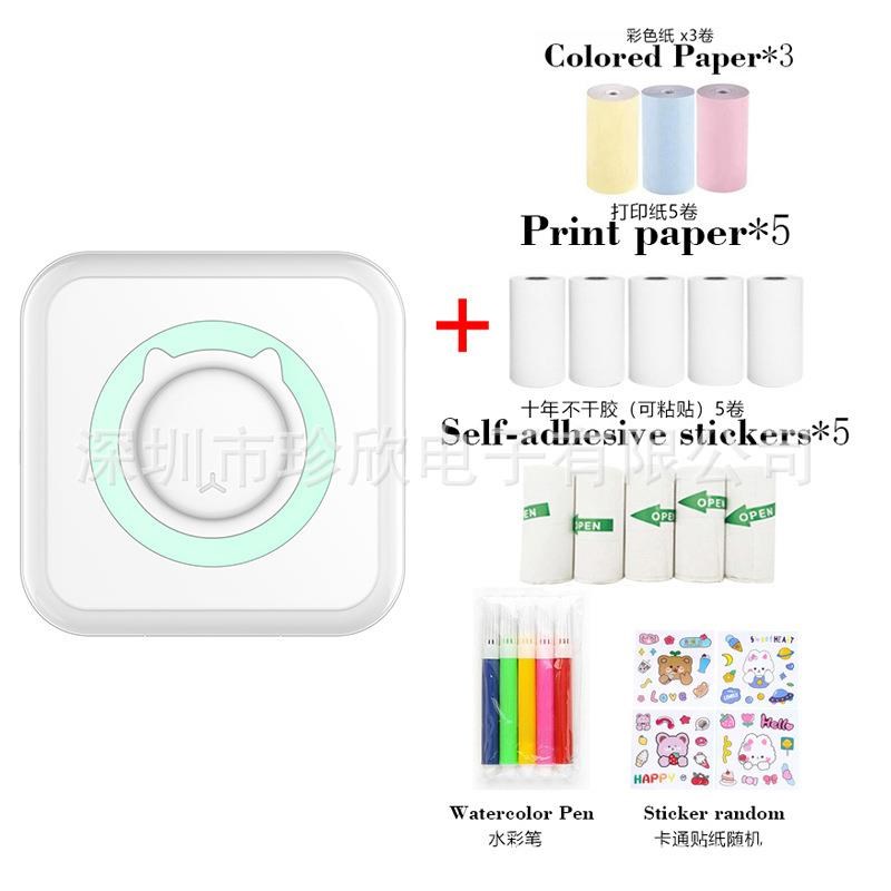 外贸迷你打印机照片打印机无线可连手I机错题打印机便捷式打印机
