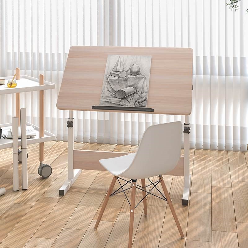 拼图桌可移动绘图绘画桌美A术生制图工作台升降办公电脑桌