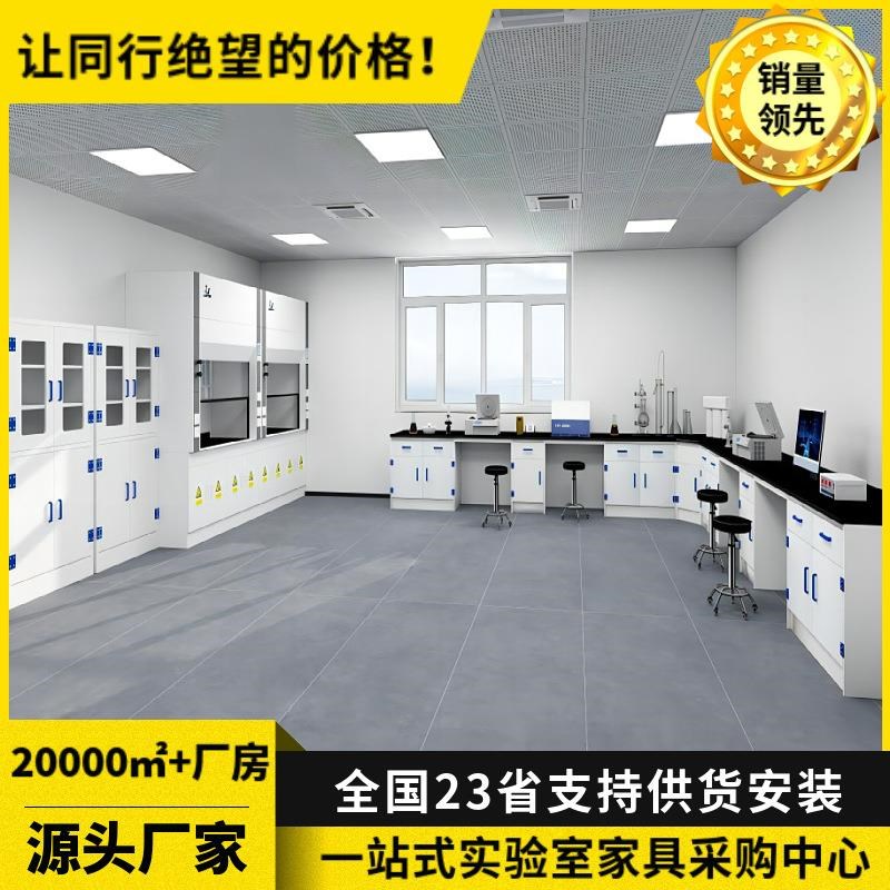 实验室实验台工作台PP试验台学生仪G器操作台钢木边台全钢实验桌