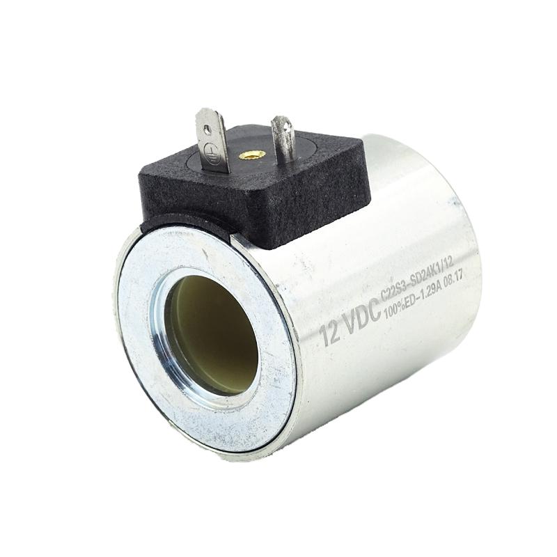 迪普马电磁阀线圈24VDC液压阀线w圈C22S3-SD24K1/12 泵车电控制阀