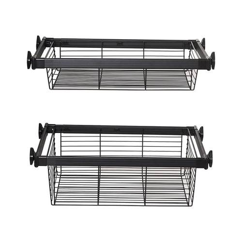 衣柜拉篮抽屉g式抽拉篮伸缩裤架家用衣帽间拉篮内置收纳藤篮裤抽