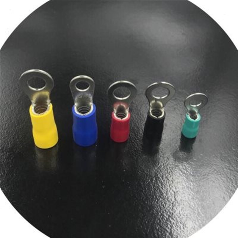 RV14-8 圆形预绝缘端子 冷压接线C端头 铜鼻子RV16-8线耳 紫铜