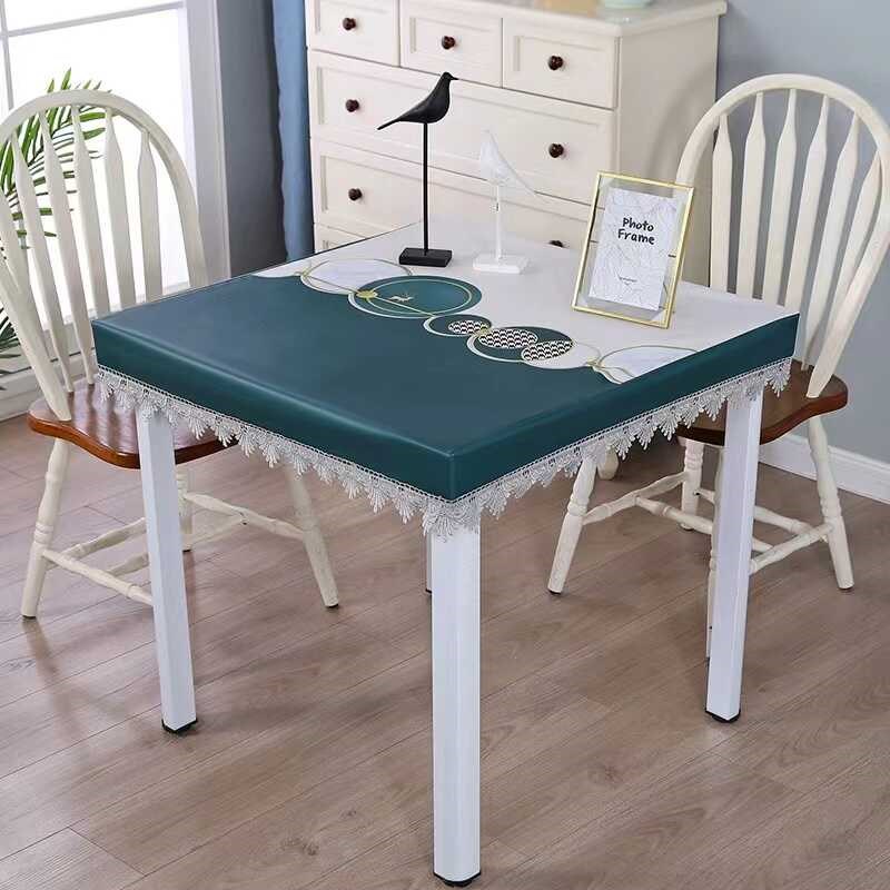 烤火桌子罩套正方形电炉罩s80x80茶几桌布防水防油免洗加厚皮桌罩